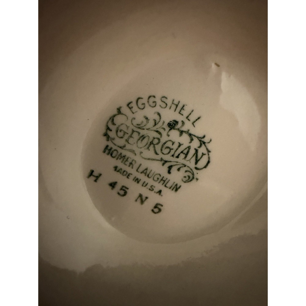 Vintage Homer Laughlin Eggshell Georgian H45N5 Covered Sugar Bowl Floral USA - Picture 3 of 10